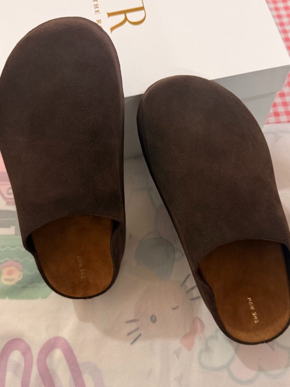 The Row Suede-Covered Mules